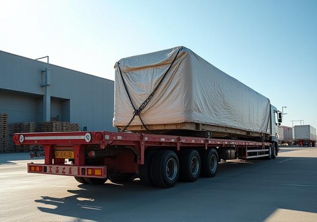 Heavy machinery loading for cross-border shipping