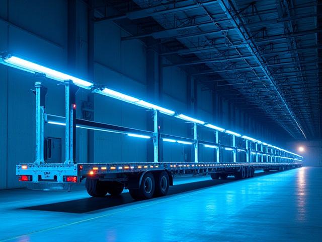 Extendable trailer for long structural loads