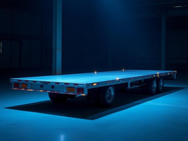 Flatbed trailer for construction materials